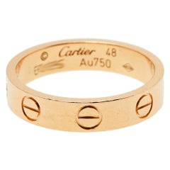 Cartier Love 18K Rose Gold Wedding Band Ring Size 48