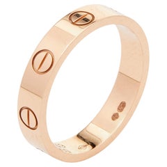 Cartier Love 18k Rose Gold Wedding Band Ring Size 49