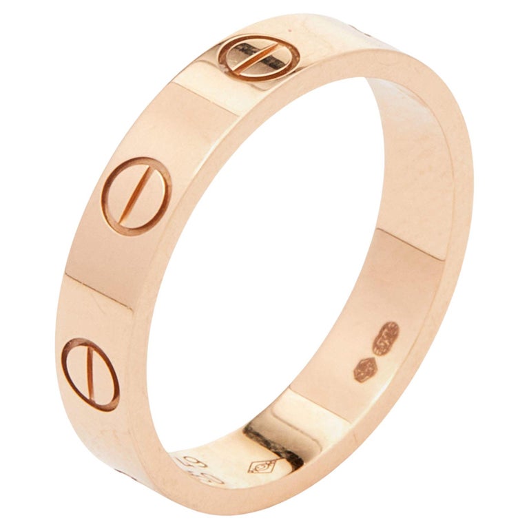 Cartier Love 18k Rose Gold Wedding Band Ring Size 49 For Sale at 1stDibs | size  49 ring