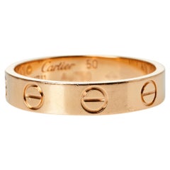 Cartier Love 18K Rose Gold Wedding Band Ring Size 50