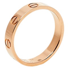 Cartier Love 18K Rose Gold Hochzeit Band Ring Größe 51