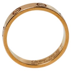 Cartier Love 18K Rose Gold Wedding Band Ring Size 52