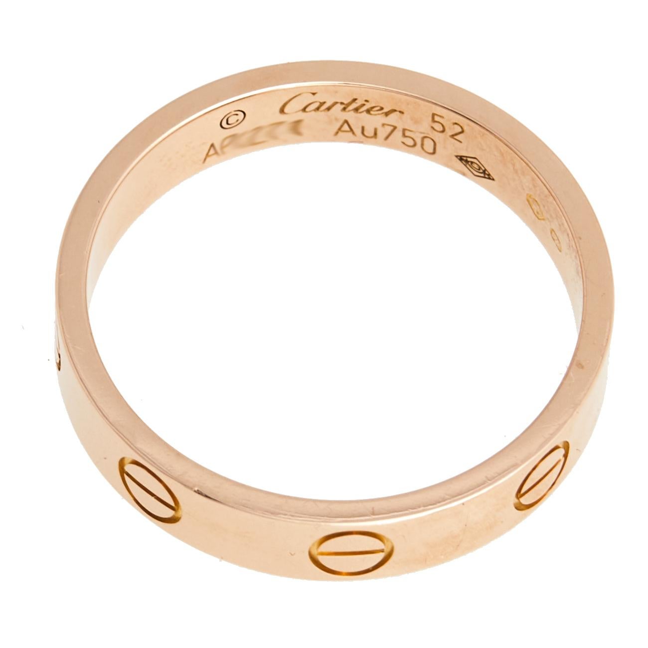 cartier love ring size