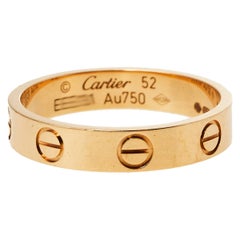 Cartier Love 18K Rose Gold Wedding Band Ring Size 52