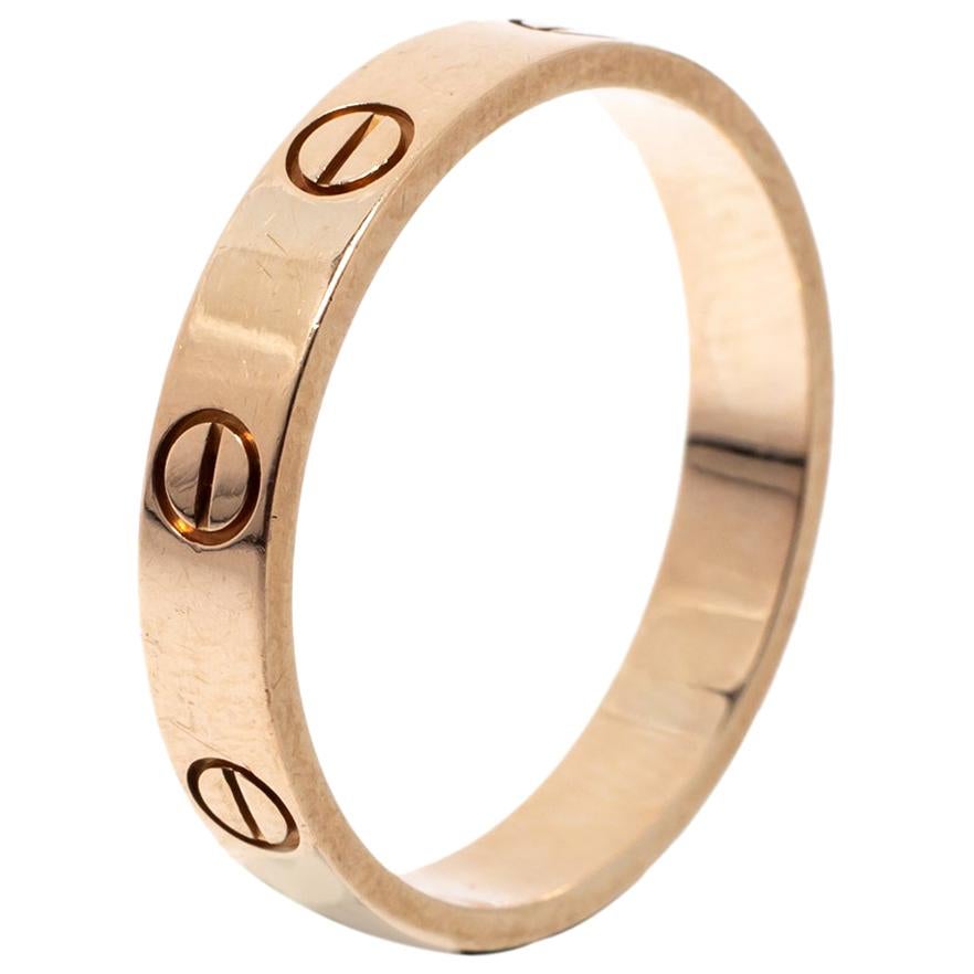 cartier rose gold wedding band