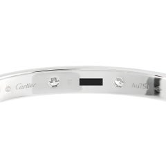 Cartier LOVE 18K White Gold 10-Diamond Bracelet CA10-040826