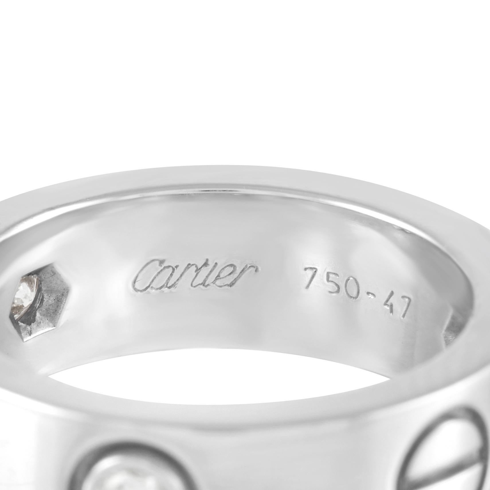 cartier 750 ring 52833a 3 diamonds