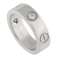 Cartier LOVE 18K White Gold 3-Diamond Ring