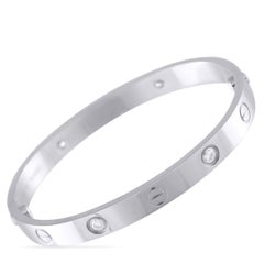 Cartier LOVE Pulsera de 4 diamantes en oro blanco de 18 quilates CA15-071825