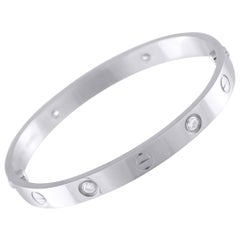 Cartier LOVE Bracelet 4 diamants en or blanc 18K CA15-071825