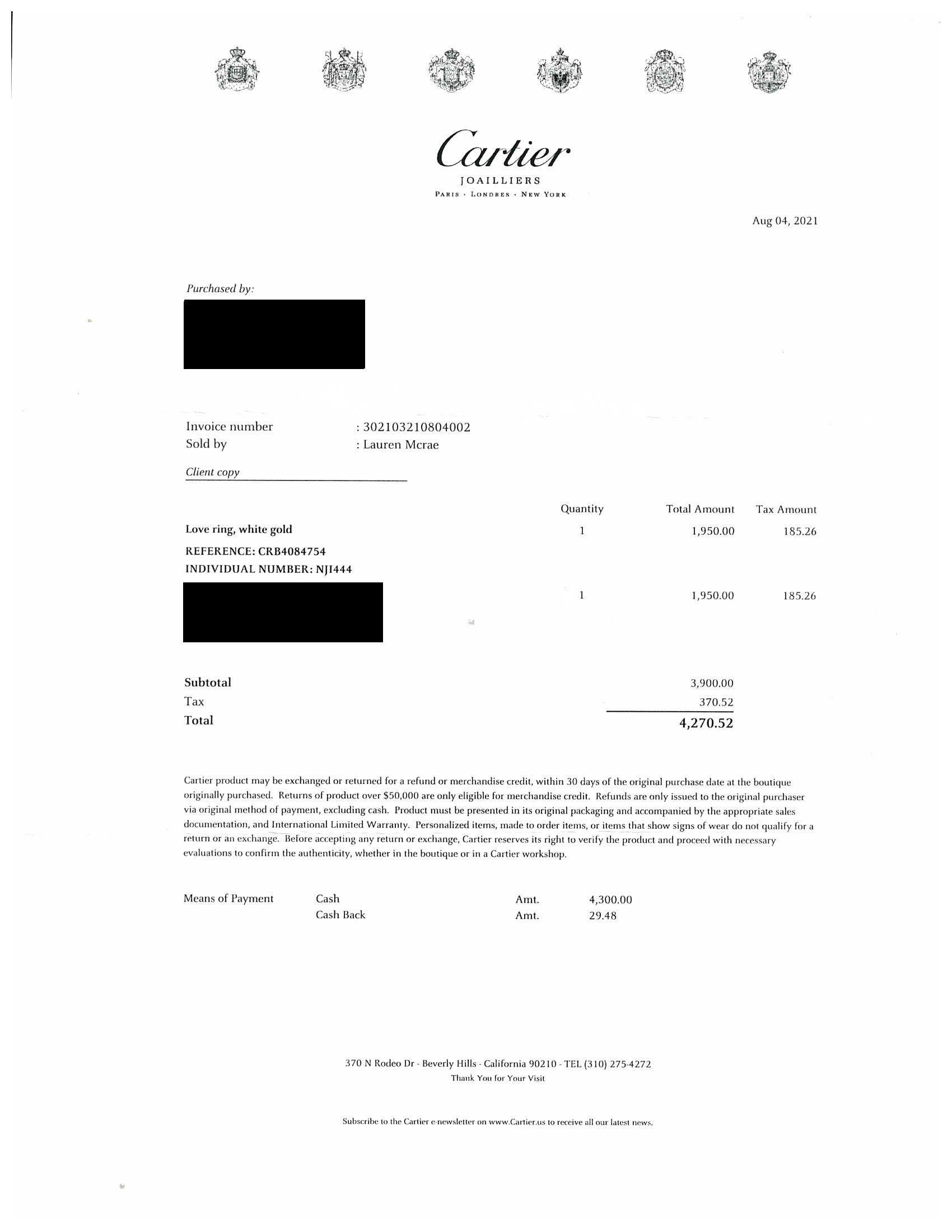 Cartier Love 18K White Gold 5.5mm Size 54 (US6.75) Band Ring For Sale 1