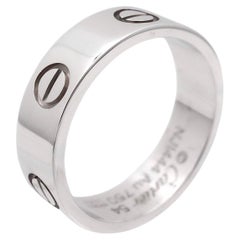 Anello Cartier Love in oro bianco 18 carati 5,5 mm Taglia 54 (US6,75)
