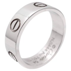 Cartier Love 18K White Gold 5.5mm Size 54 (US6.75) Band Ring