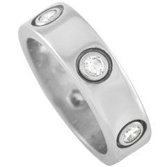 Cartier Love 18K White Gold 6 Diamond Ring