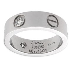 Cartier Love 18K White Gold and Diamonds Ring