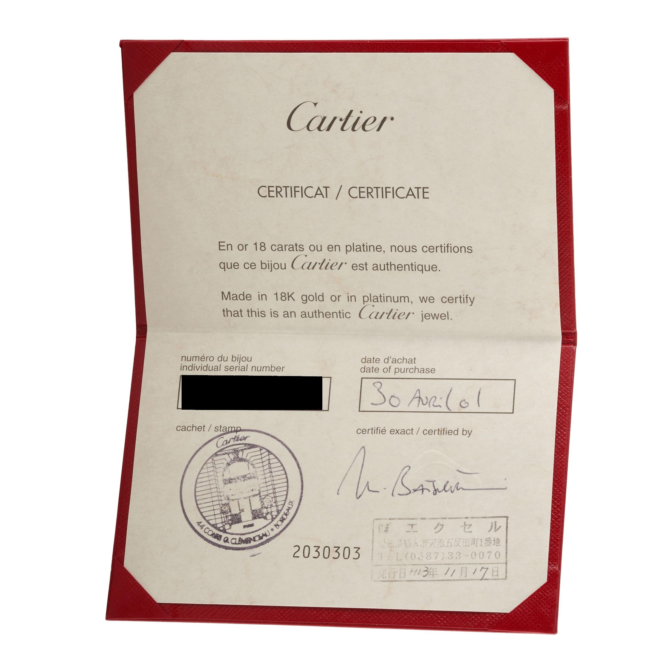 Cartier Love 18 Karat White Gold Band Ring 1