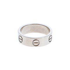 Vintage Cartier Love 18k White Gold Band Ring