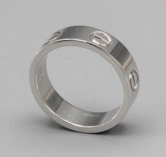Cartier Love 18 Karat White Gold Band Ring