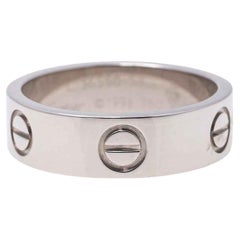 Cartier Love 18K White Gold Band Ring Size 53