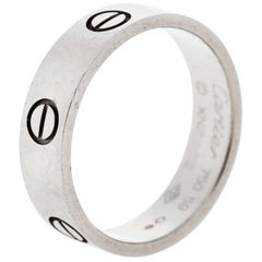 Cartier Love 18K White Gold Band Ring Size 59