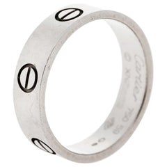 Cartier Love 18K White Gold Band Ring Size 59