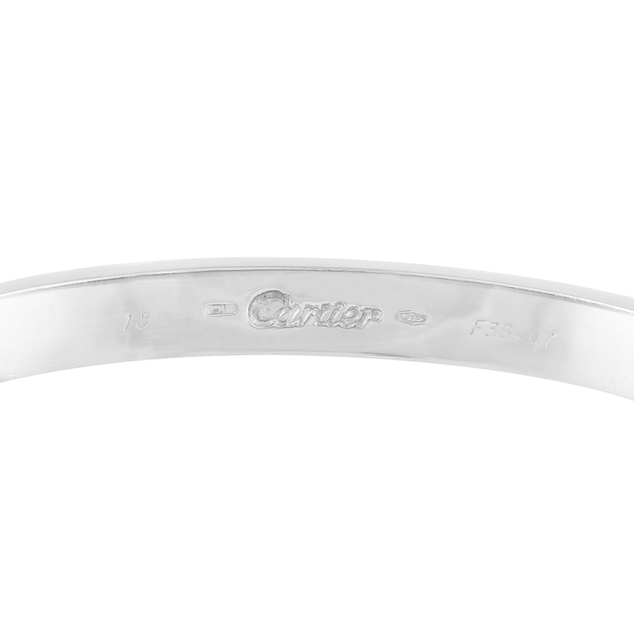 Women's Cartier Love 18 Karat White Gold Bangle Bracelet