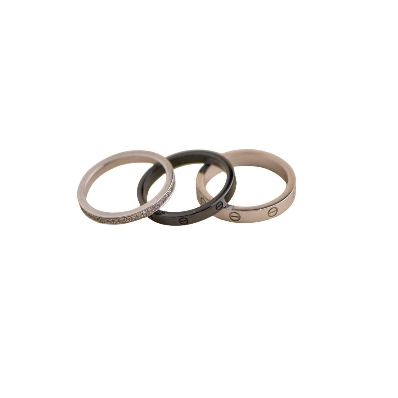 cartier black ceramic ring