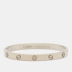 Cartier Love 18k White Gold Bracelet 17
