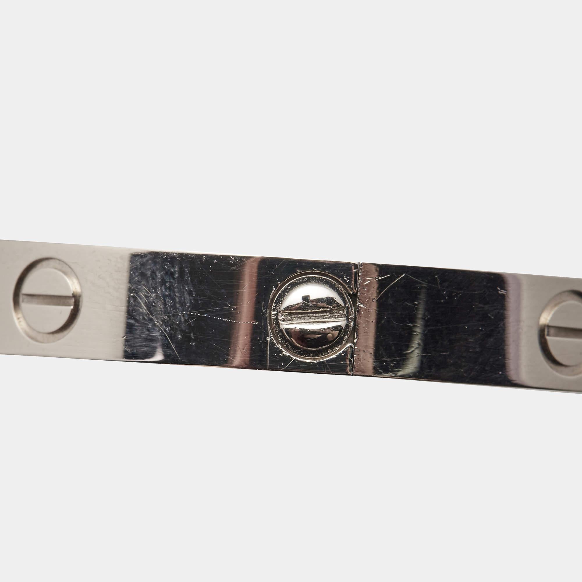 Cartier Love Armband aus 18 Karat Weißgold 17 1