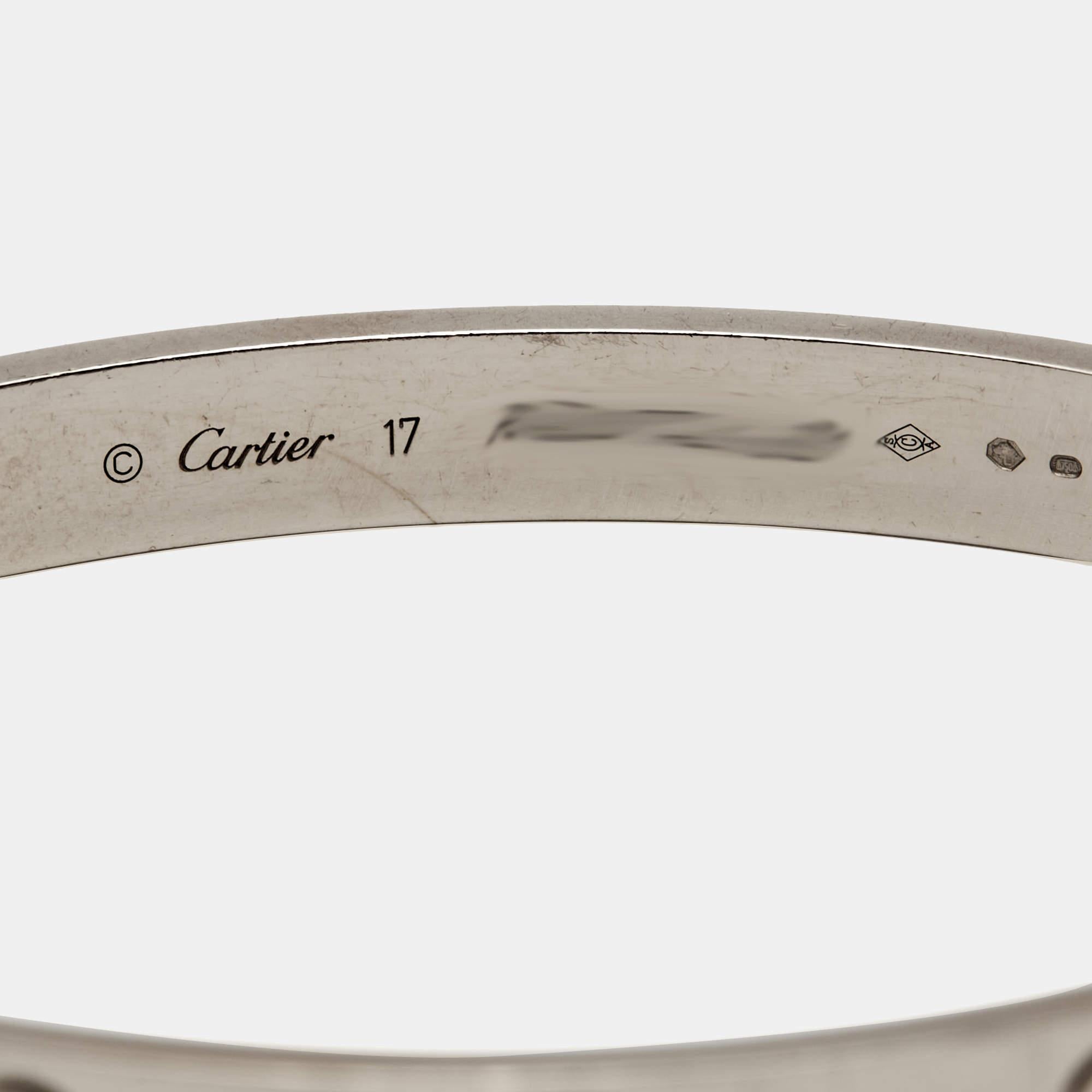 Cartier Love Armband aus 18 Karat Weißgold 17 4