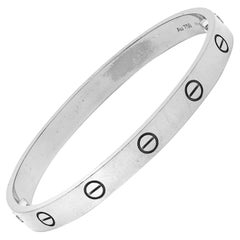 Cartier Love 18k White Gold Bracelet 17
