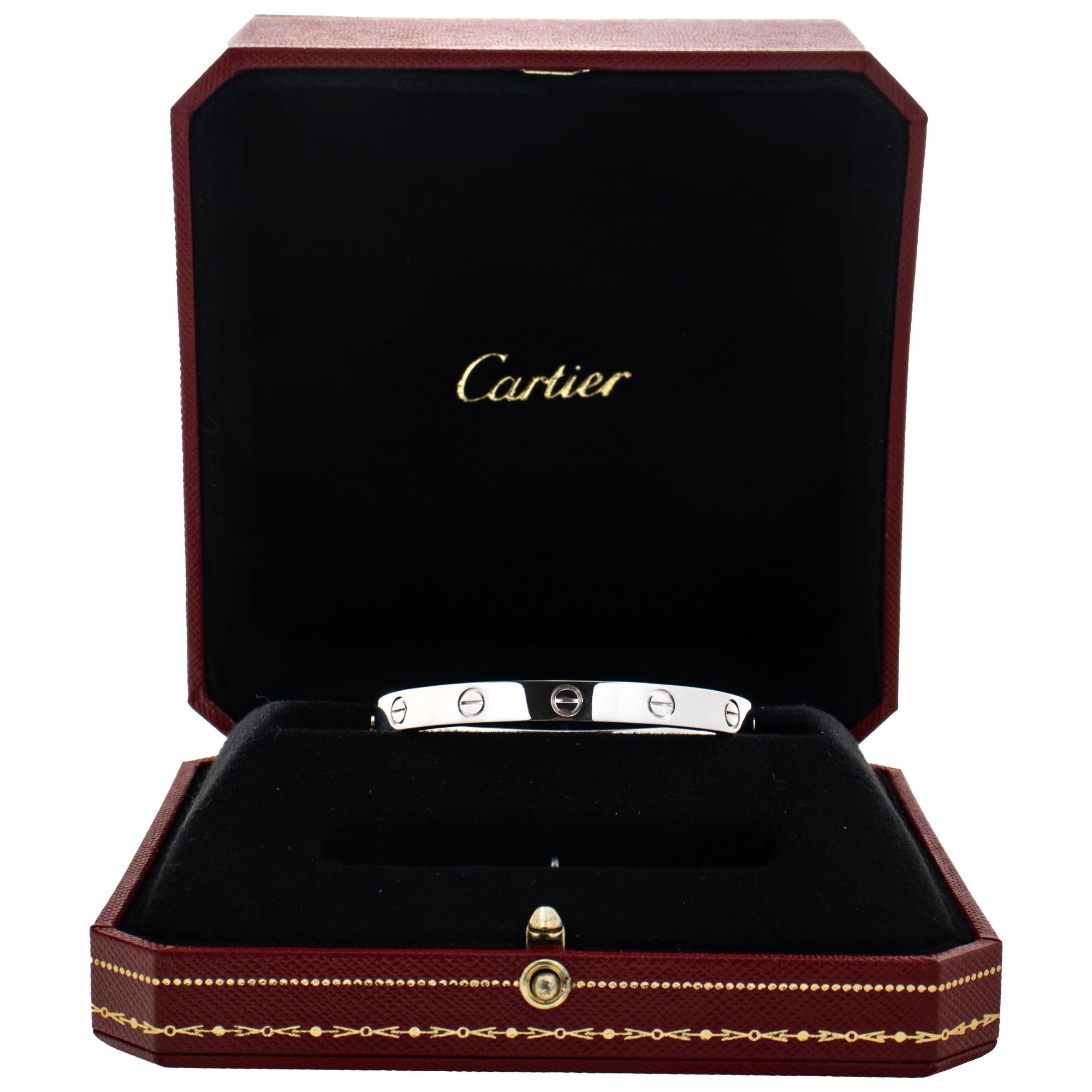 Cartier Love 18k white gold bracelet  For Sale 1