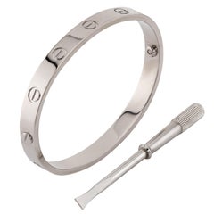CARTIER Love 18k Weißgold-Armband Größe 16
