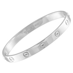 Cartier LOVE 18K White Gold Bracelet  Size 17