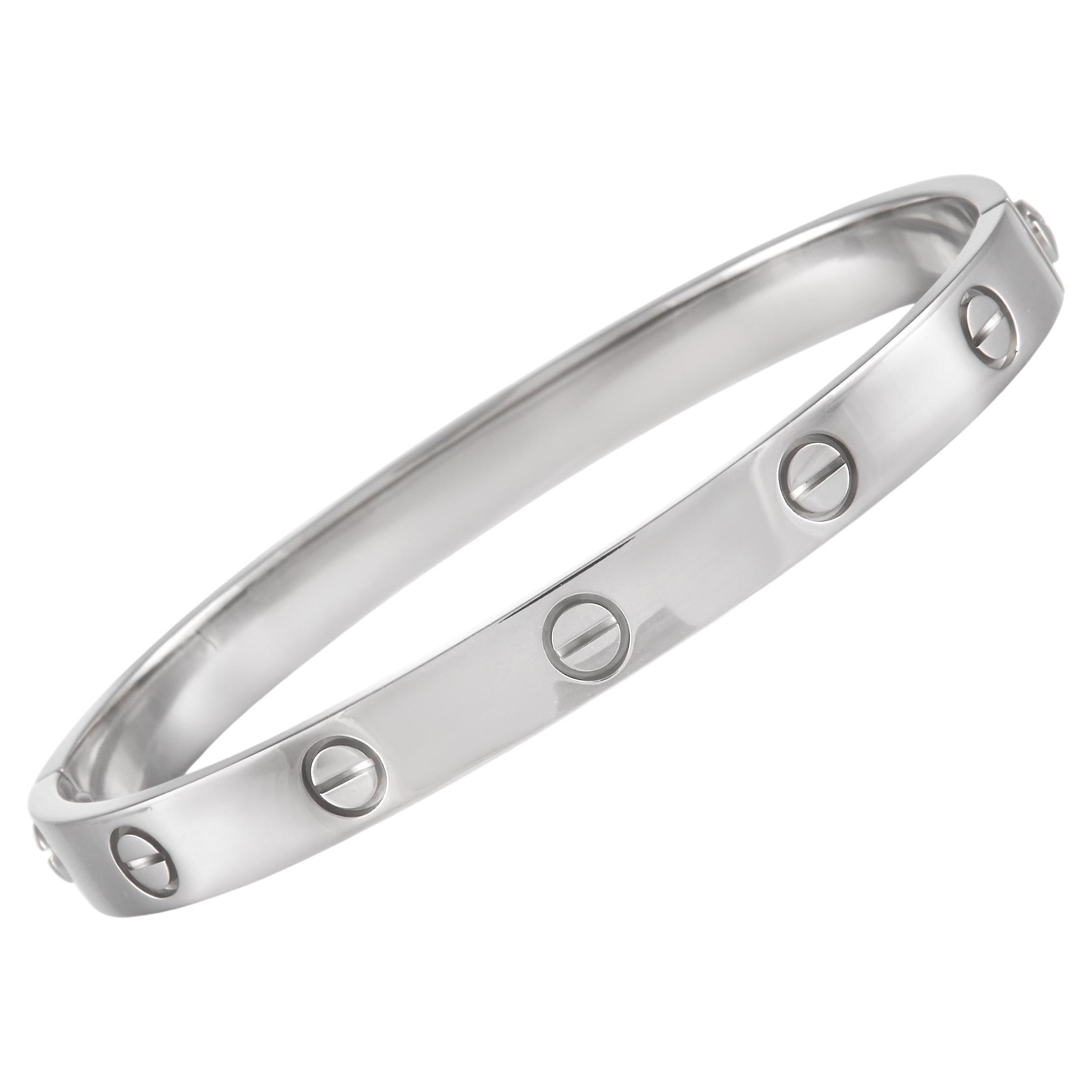 Cartier Love 18K White Gold Bracelet