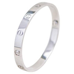 Cartier Love 18k White Gold Bracelet Size 17