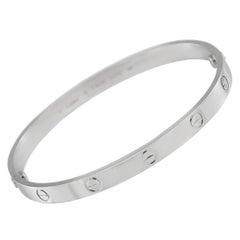 Cartier LOVE 18K White Gold Bracelet Size 19
