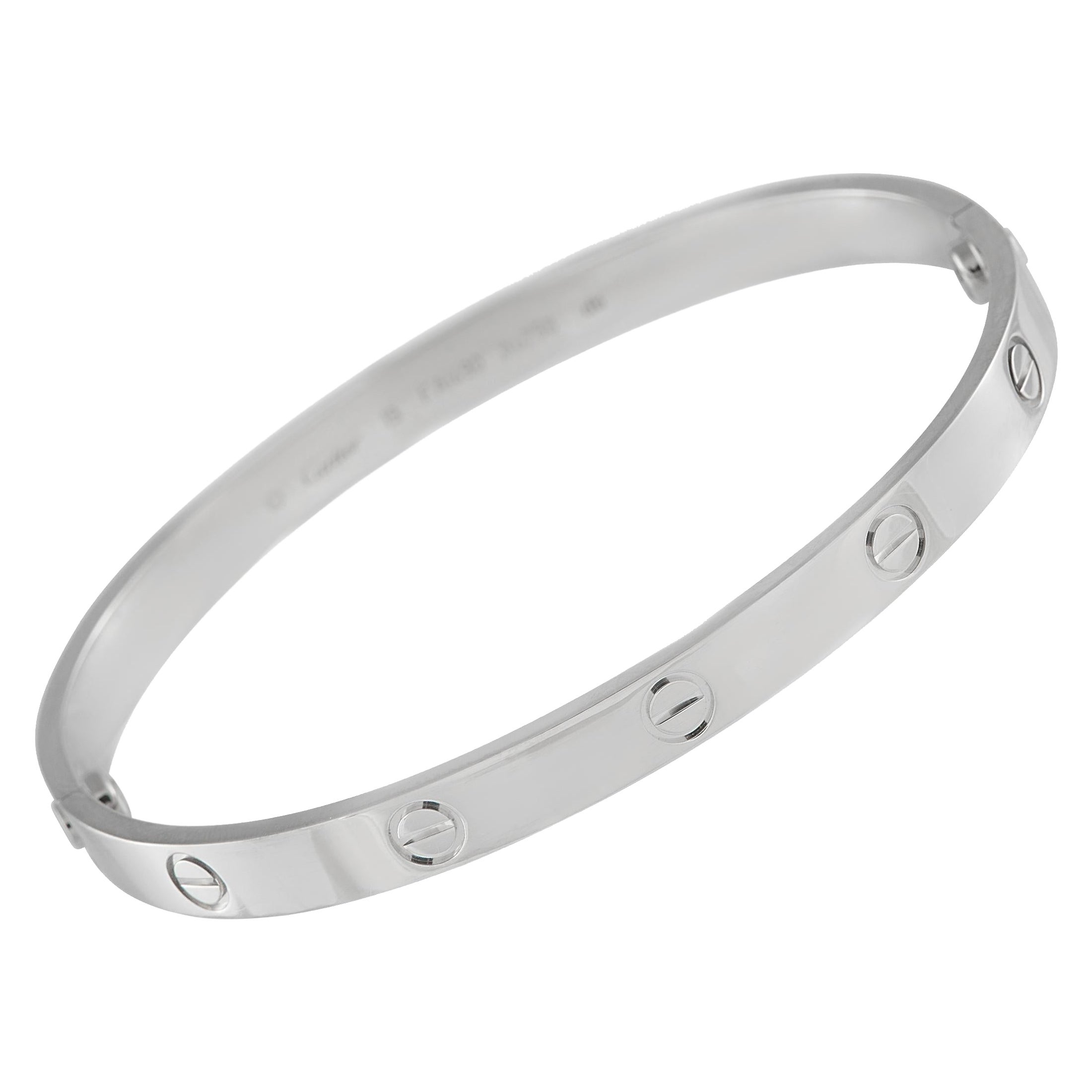 Cartier LOVE 18K White Gold Bracelet Size 20
