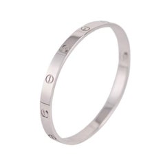 Cartier Love 18k White Gold Bracelet Size 20