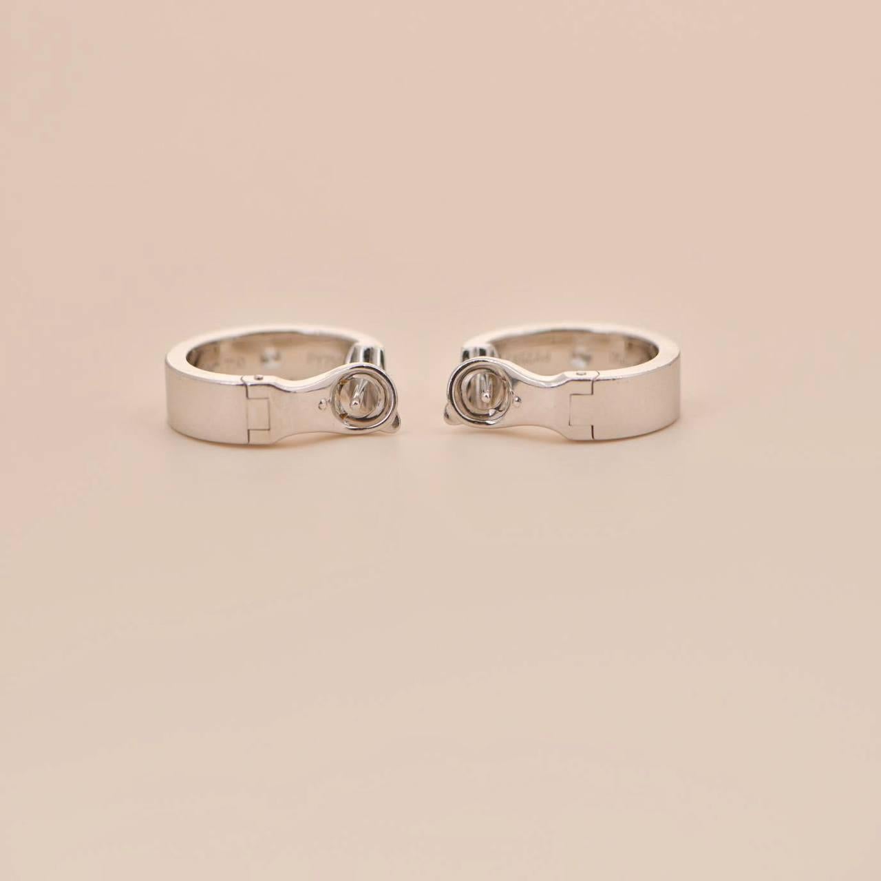 Cartier Love 18k White Gold Diamond Earrings 1