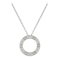 Cartier LOVE 18K White Gold Diamond Necklace