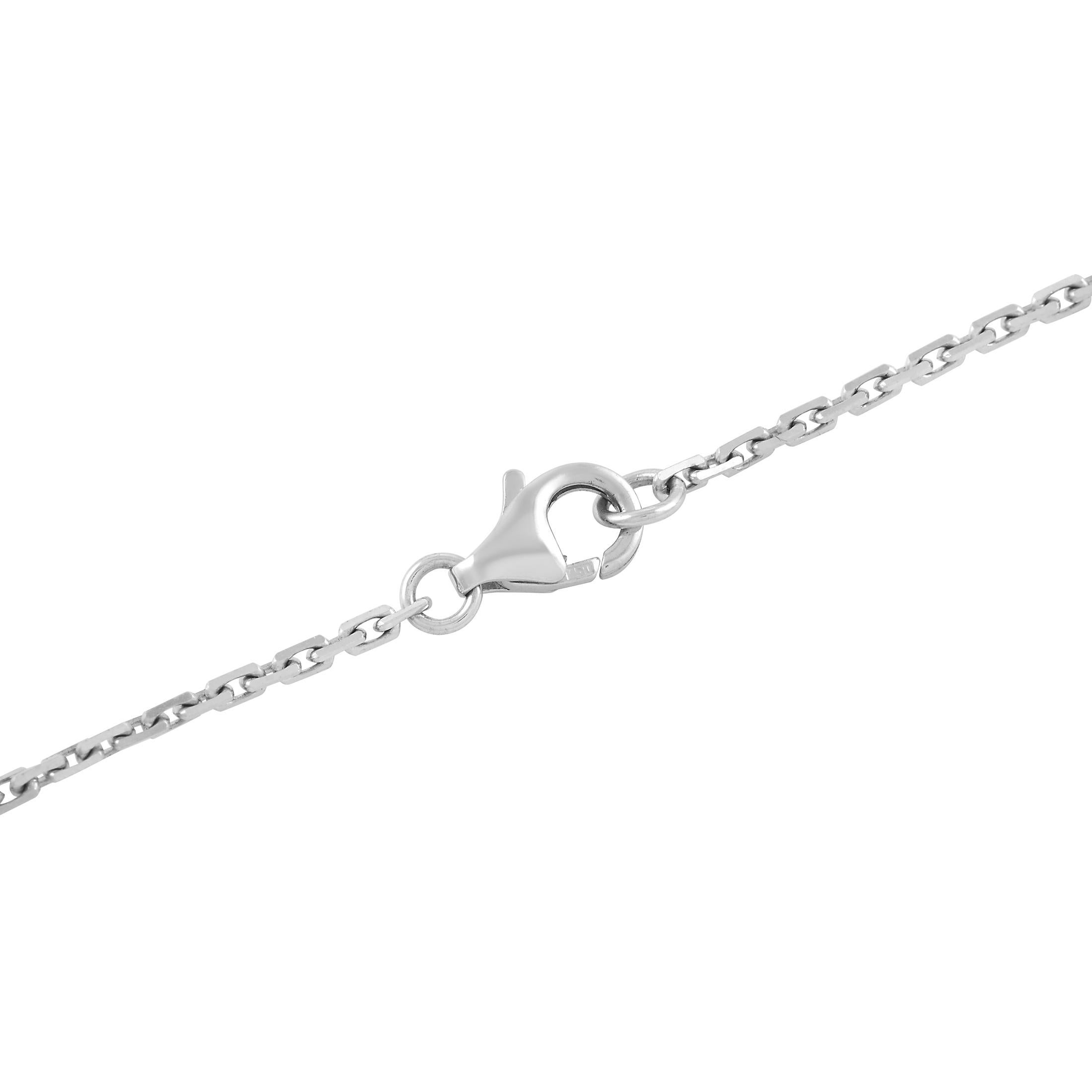 Cartier Love 18K White Gold Diamond Pendant Necklace In Excellent Condition In Southampton, PA