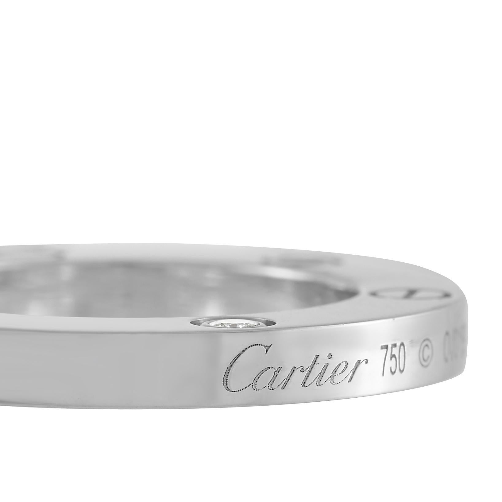 Women's Cartier Love 18K White Gold Diamond Pendant Necklace