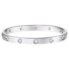 Cartier Love 18K White Gold Diamond Unisex Bracelet