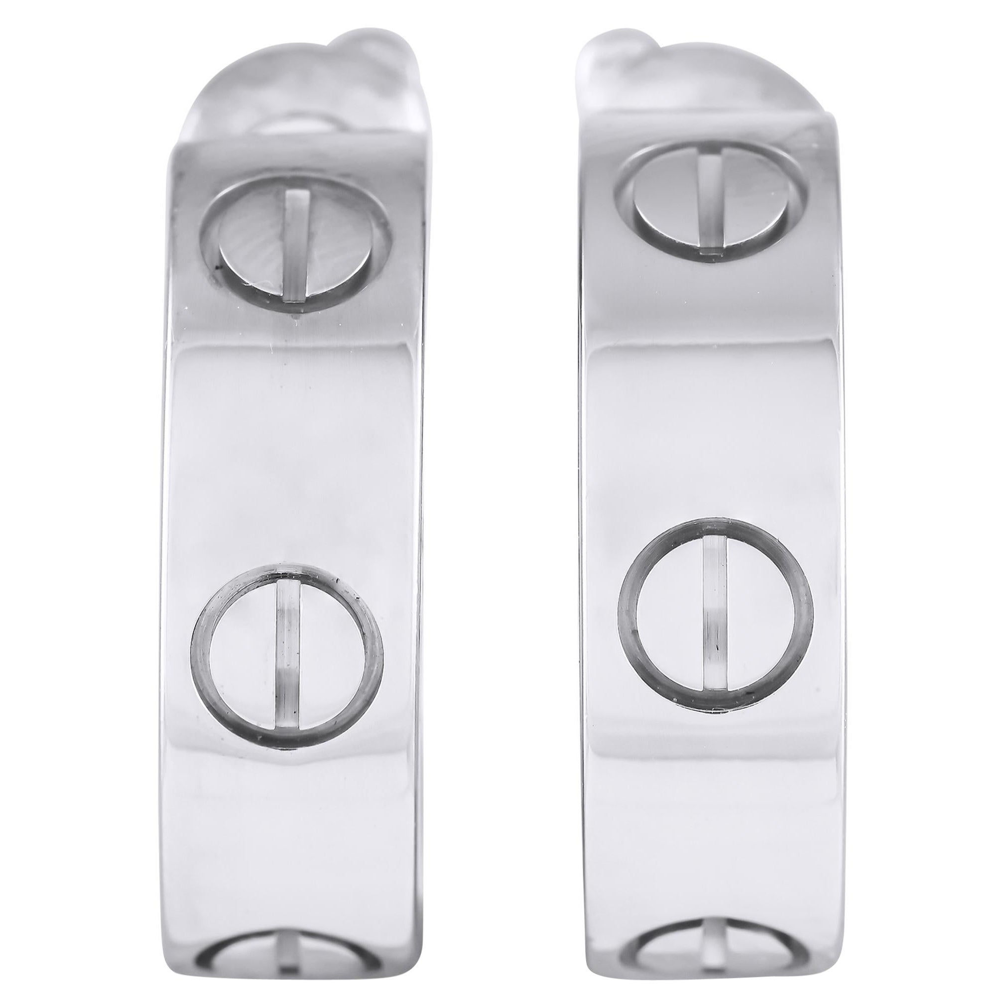 Cartier LOVE Ohrringe aus 18 Karat Weißgold mit Creolen