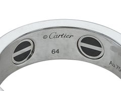 Cartier Love 18K White Gold Love Ring Ceramic and Diamond
