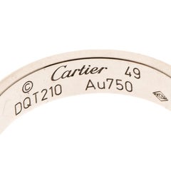 Cartier Love 18k White Gold Mini Ring Size 49