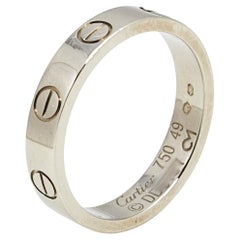 Cartier Alliance étroite Love en or blanc 18 carats, taille 49