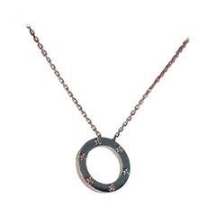 Cartier Love Collier en or blanc 18 carats avec 6 diamants 0,15 carat