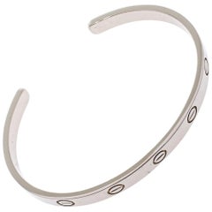 Cartier Love 18K White Gold Open Cuff Bracelet 16